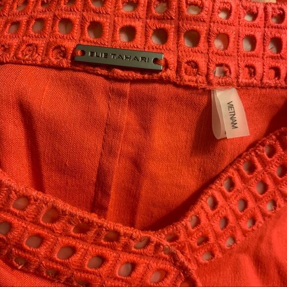 Elie Tahari Austin Linen Blend Dress - Picture 5 of 8